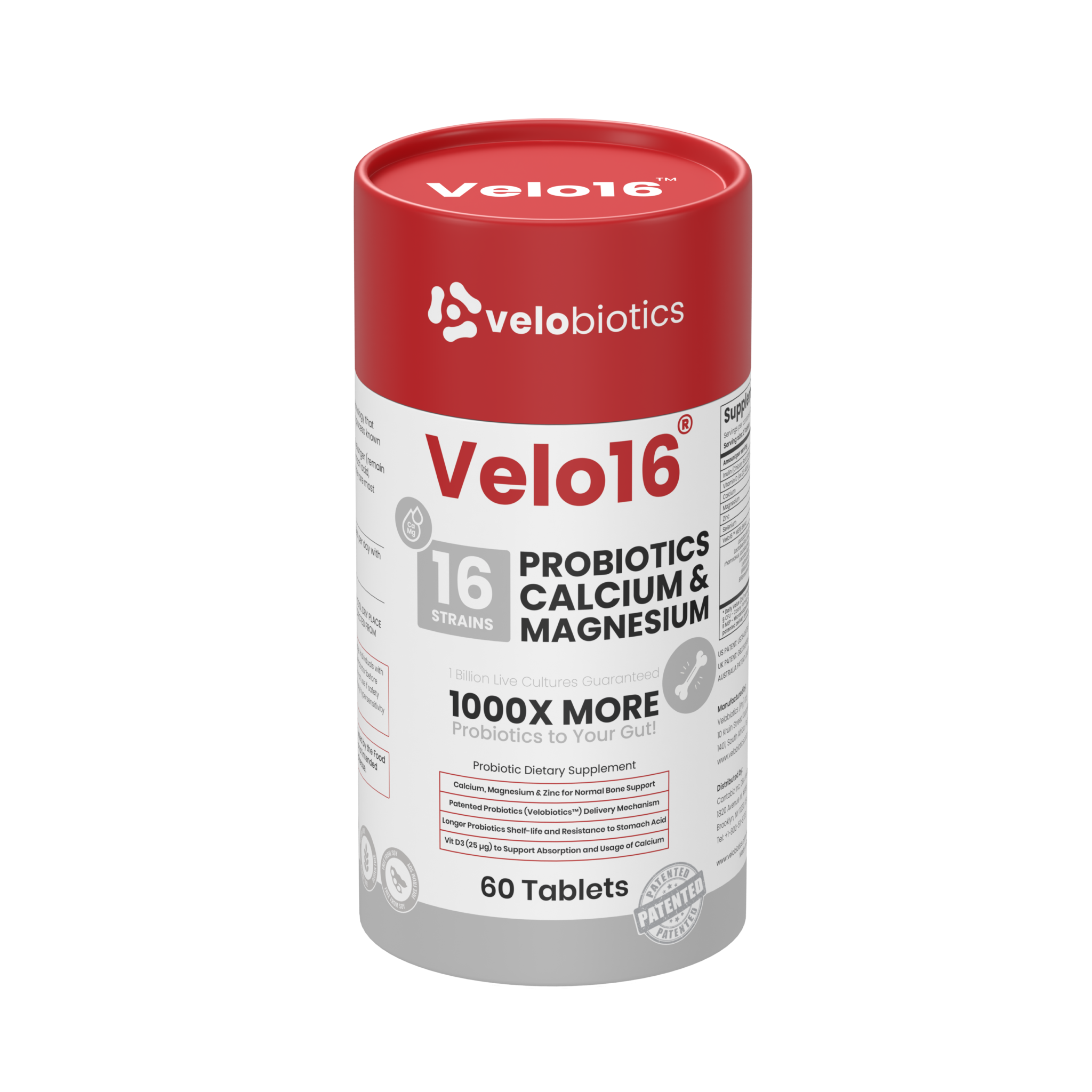 Velo16 Probiotics Calcium & Magnesium
