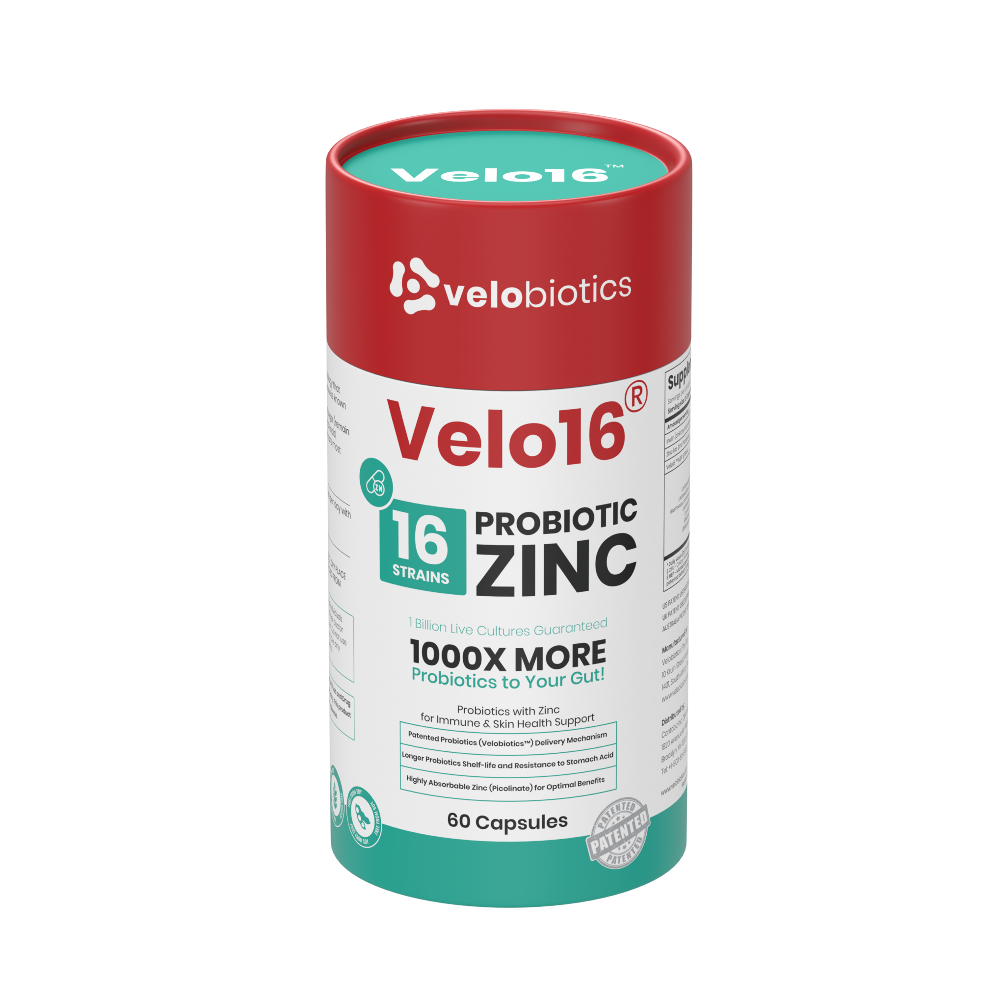 Velo16 Probiotics + Zinc Picolinate