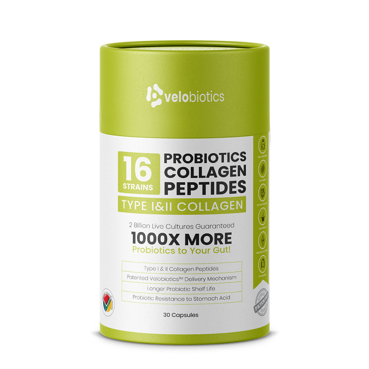 Probiotics Collagen Peptides Capsules for Skin, Hair, Nails & Joints