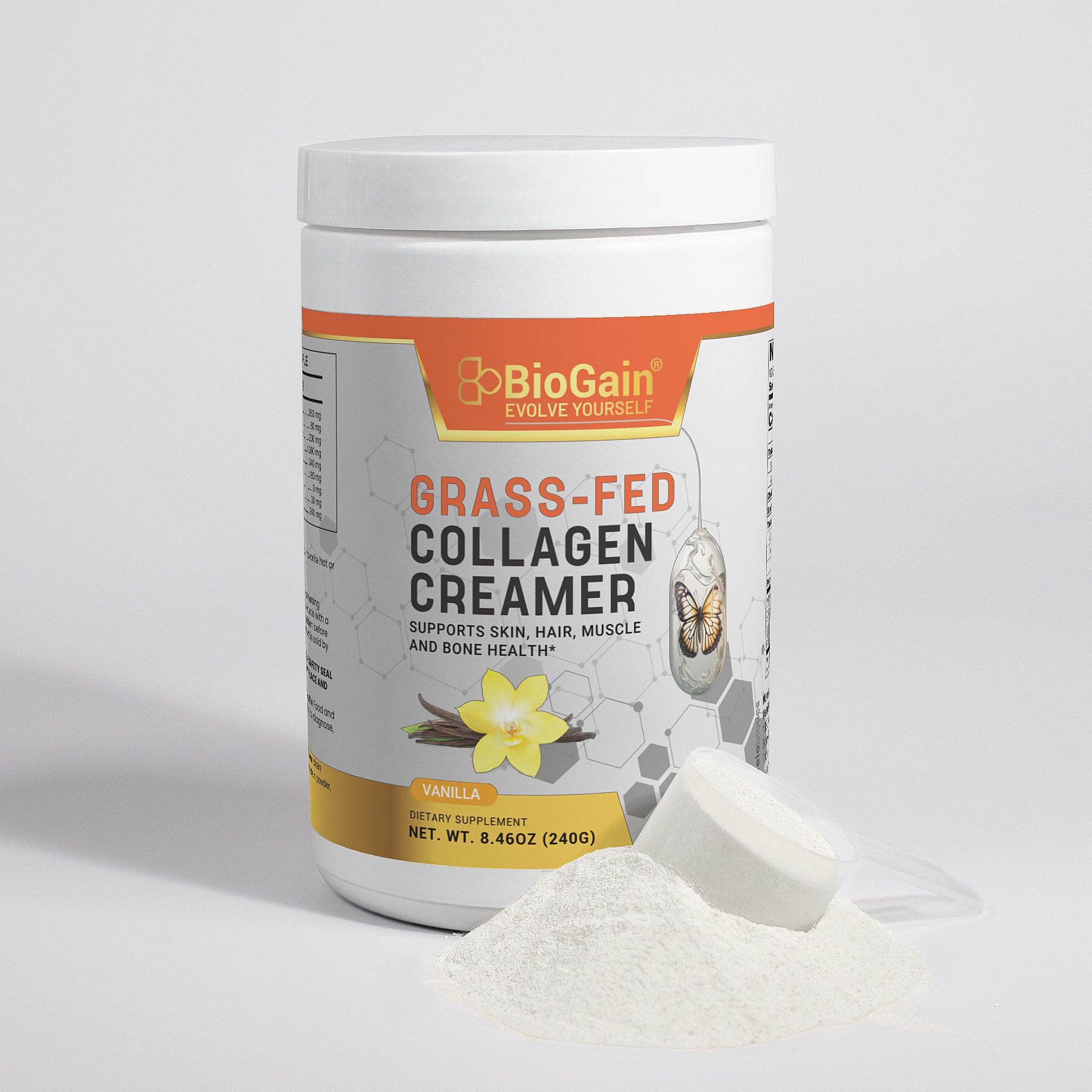 BioGain Grass-Fed Collagen Creamer (Vanilla)